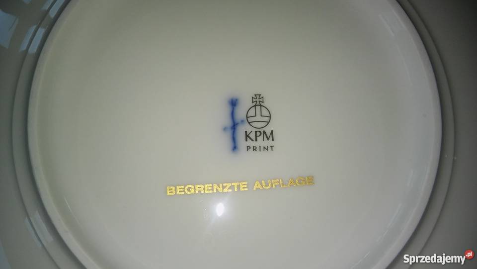 zimowy talerz KPM kolekcjonera piękny kobalt Ceramika i szkło Gdańsk sprzedam