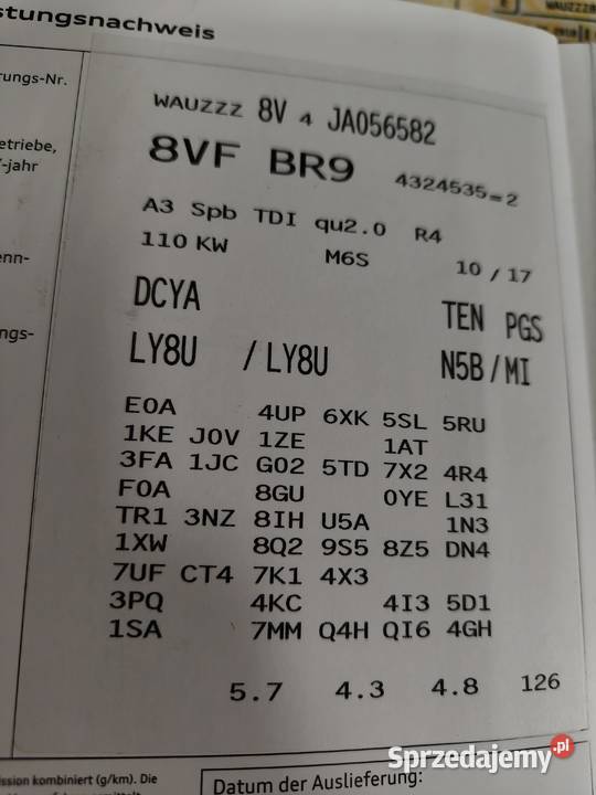 Audi A3 8V Lift 20 TDI 150 120 LED QUATTRO Strzyżów