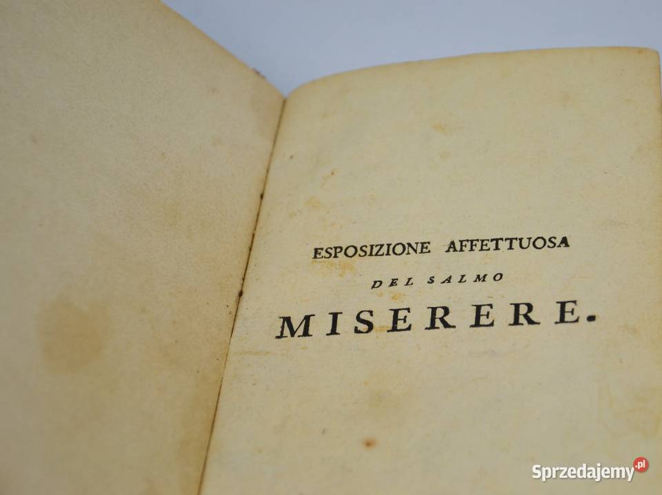 Esposizione Affettuosa Del Salmo Miserere Turyn Bronisze