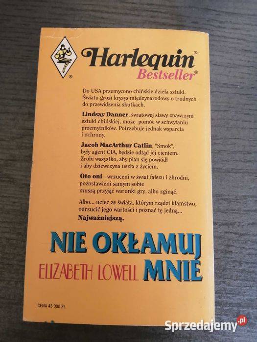 Nie Okłamuj Mnie Elizabeth Lowell książka miękka pomorskie sprzedam