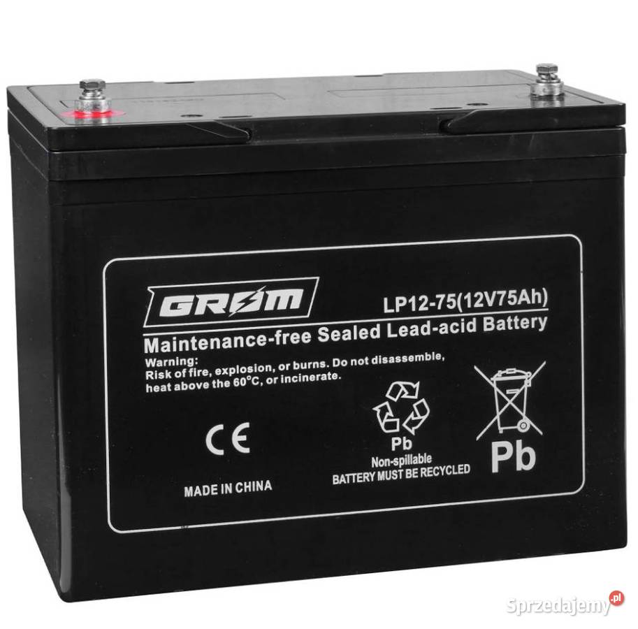 Akumulator żelowy GROM 12V 75Ah LP1275 Kalisz