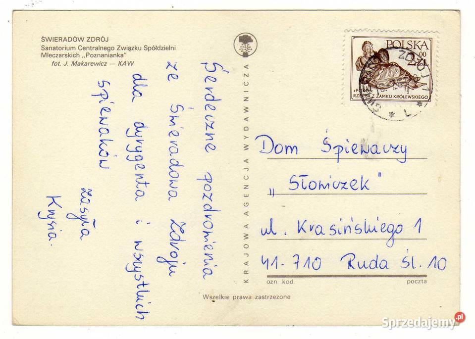 ŚWIERADÓW ZDRÓJ POZNANIANKA POCZTÓWKA Krynki sprzedam