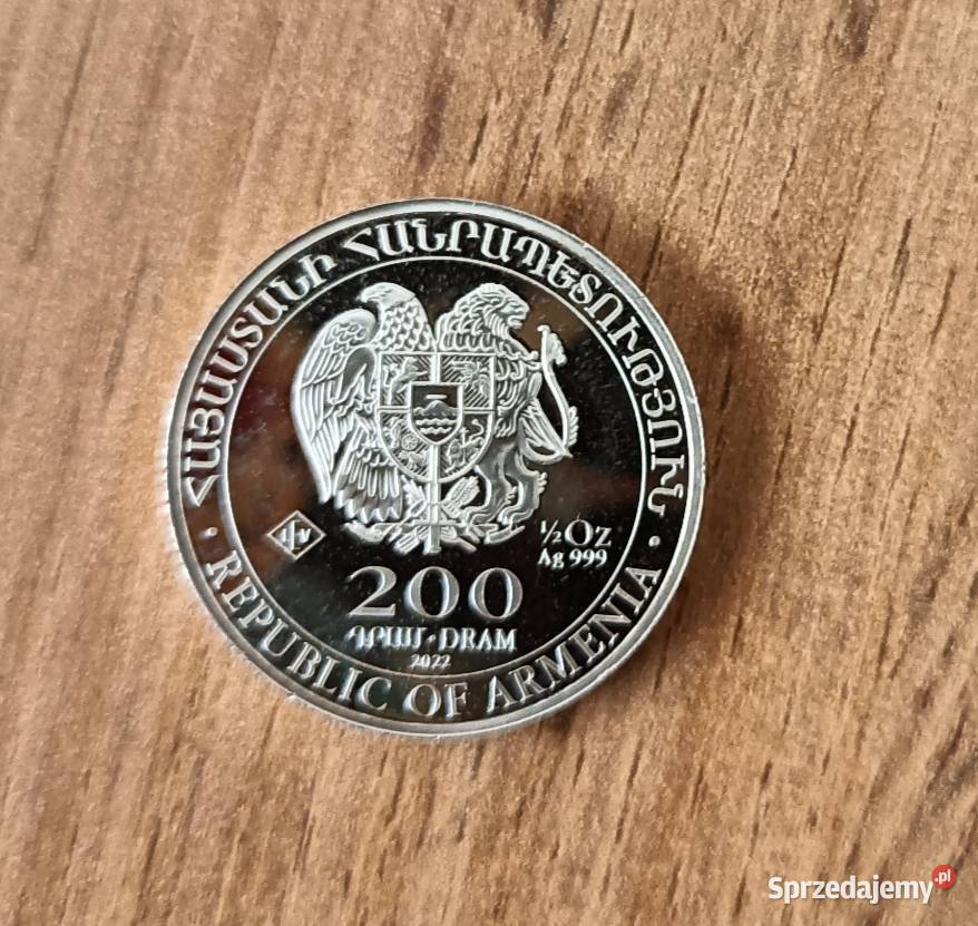 Srebrna moneta 12 uncji Arka Noego mazowieckie Marki
