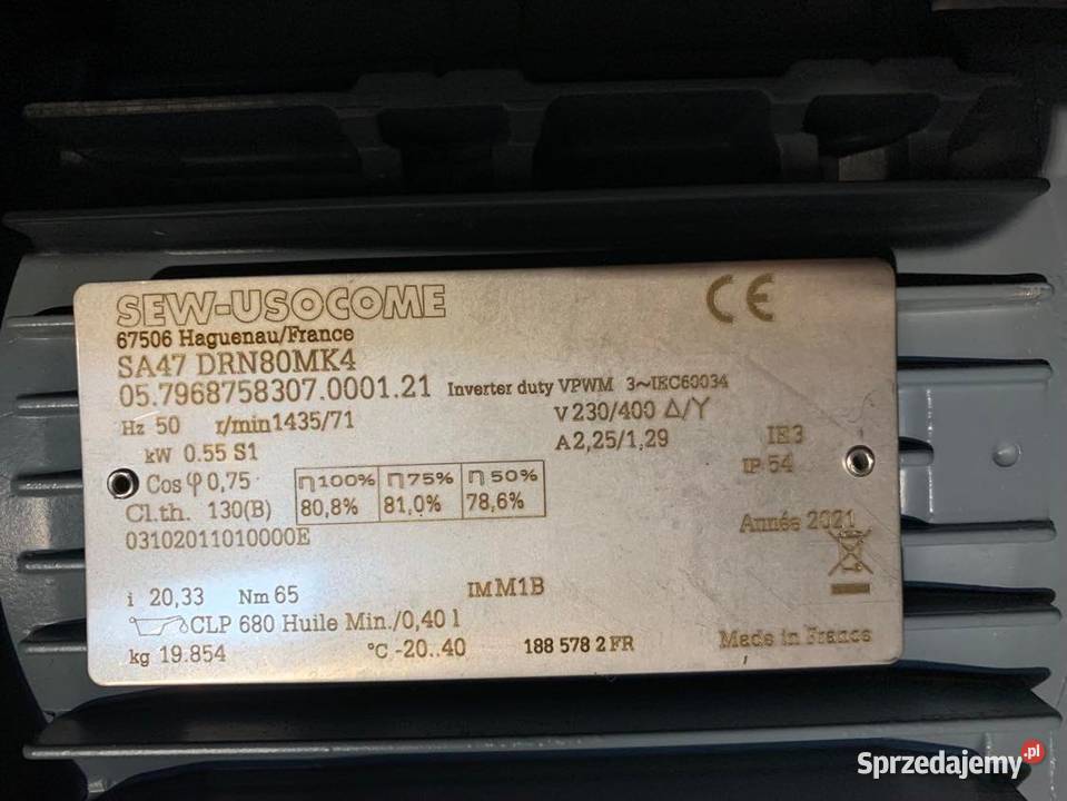 Serwomotor SEW SA47 DRN80MK4 500W Warszawa