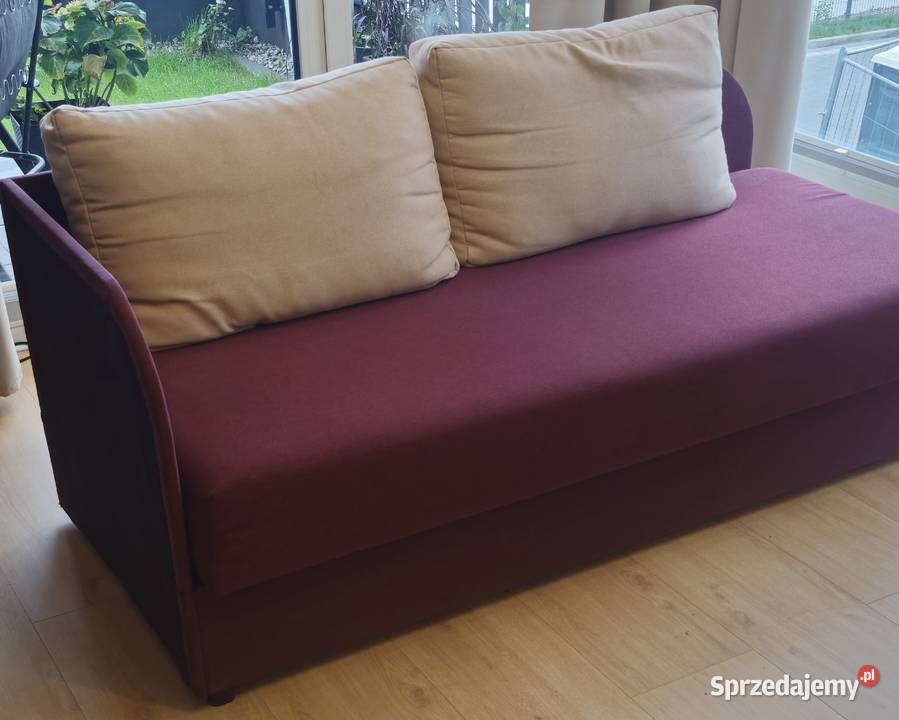 Sofa wersalka z funkcją spania i pojemnikiem na 47cm