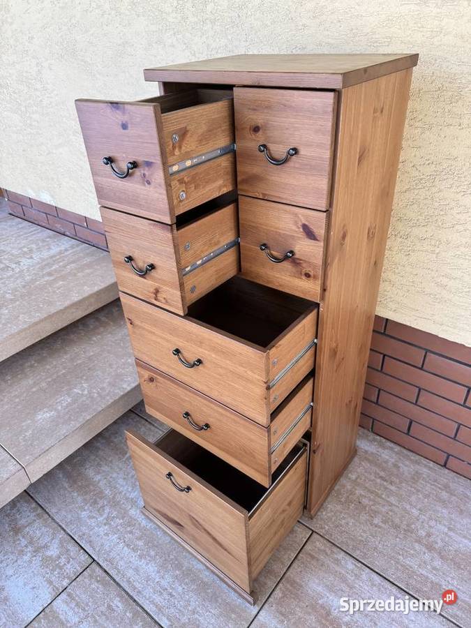 Szafka drewniana z szufladami Ikea Alve słupek Dom i Ogród sprzedam