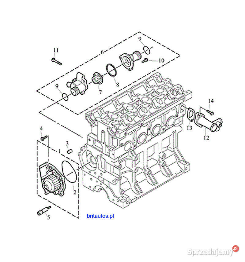 TERMOSTAT ZESTAW USZCZELKA ROVER MG K seria 11 Poznań