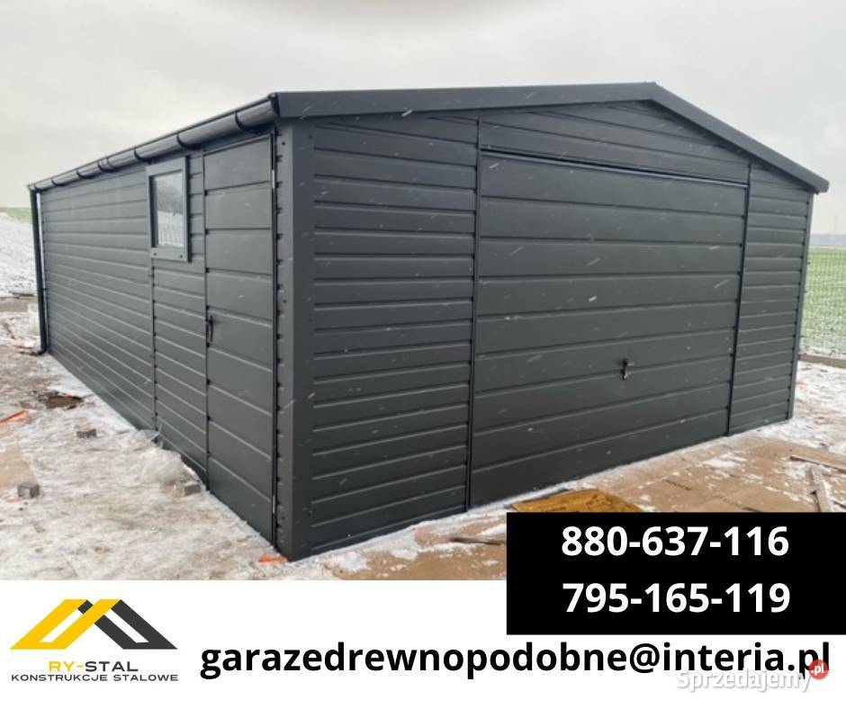 Garaż blaszany trzy bramy 12x6 12x5 6x6 6x5 Andrychów sprzedam