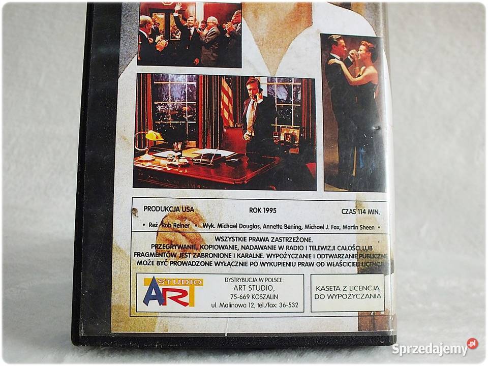 Kaseta VHS PREZYDENT Miłość w Białym Domu Film VHS Żary sprzedam