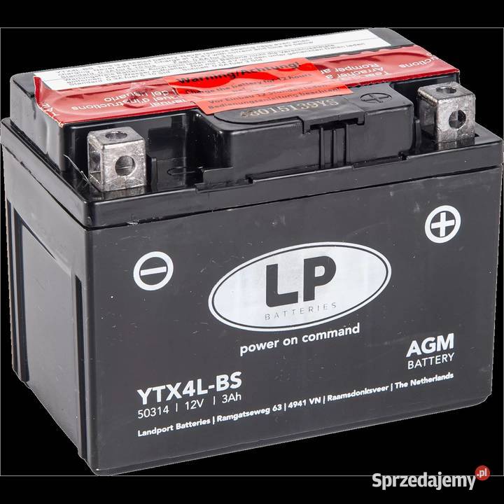 Akumulator motocyklowy Landport YTX4LBS 12V 3Ah Kraków sprzedam