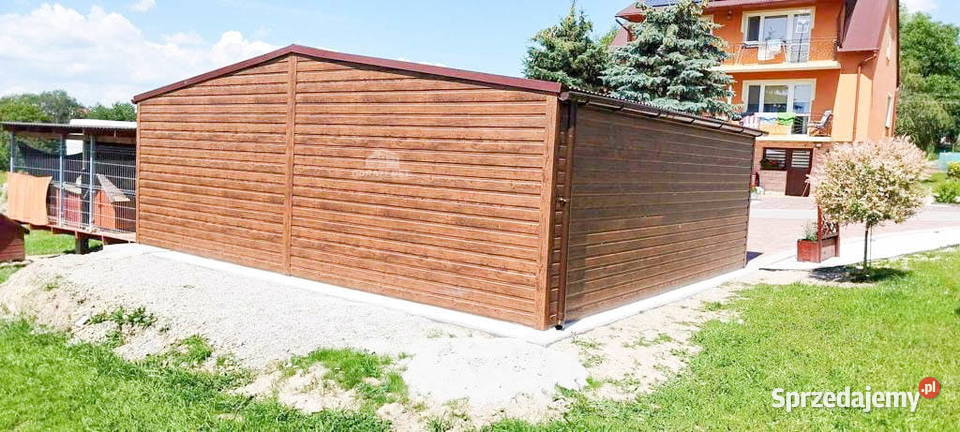 GARAŻ BLASZANY 7m x 7m WNĘKA DWUSPAD 2x BRAMA Łapanów sprzedam