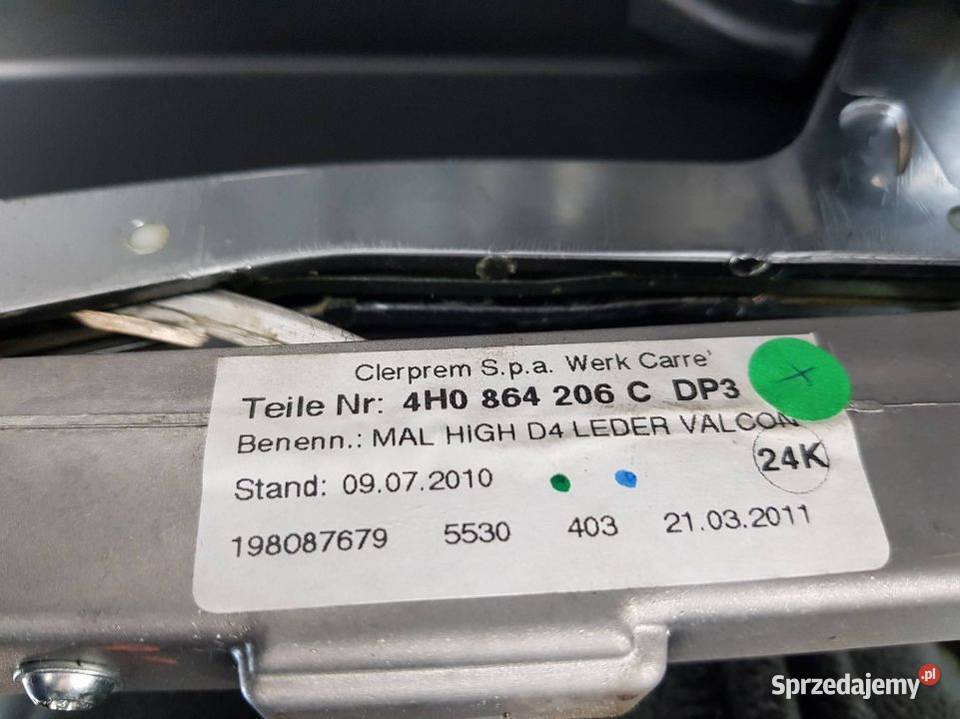 PODŁOKIETNIK 4H0864206C AUDI A8 D4 osobowe