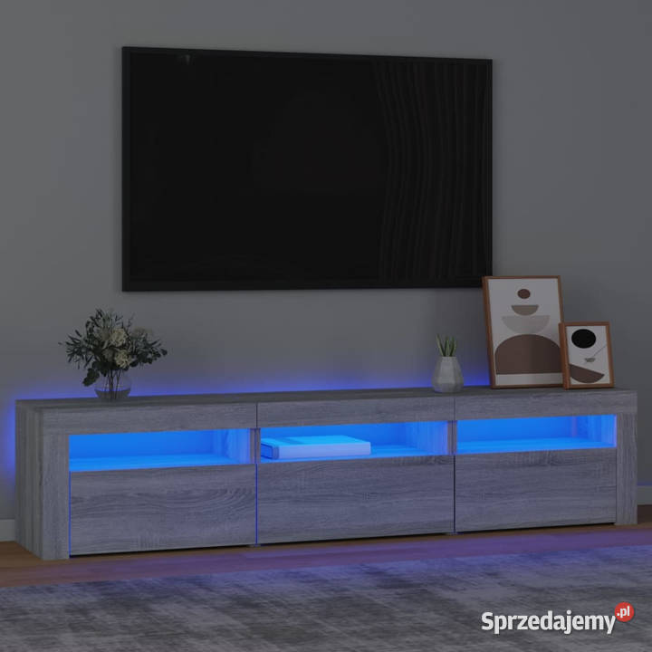 Szafka pod TV z oświetleniem LED szarość sonoma sprzedam