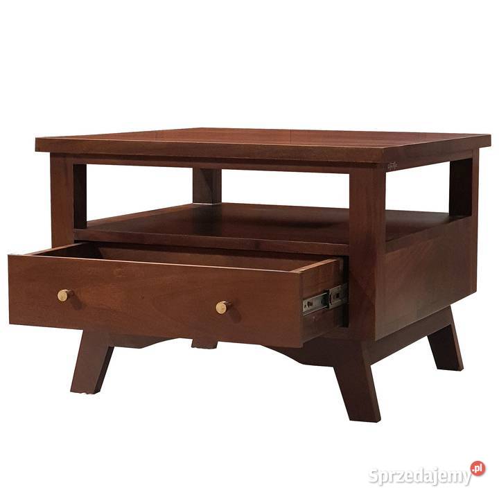 Stolik kawowy drewniany BONN 70x70 z szufladami lubelskie Lublin