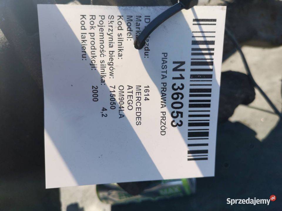 PIASTA PRAWA PRZÓD MERCEDES ATEGO 815 kujawsko-pomorskie Lipno