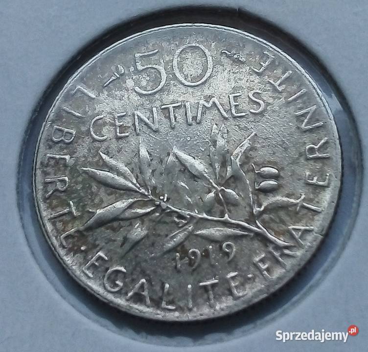 FRANCJA50 CENTIMES1919 r SREBRO Legionowo