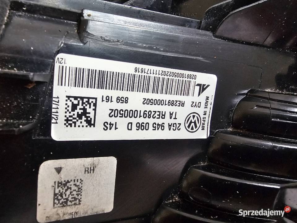 VW T ROC LAMPA TYŁ PRAWA LED 2GA945096D lubuskie Wschowa