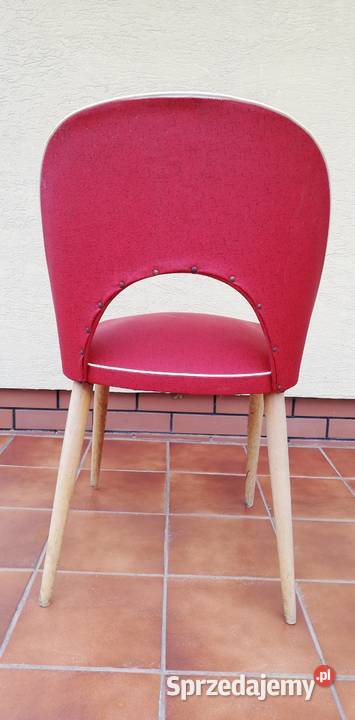 Krzesło pawie oko prl art deco fotel czerwony Stoły, krzesła, biurka mazowieckie Garwolin