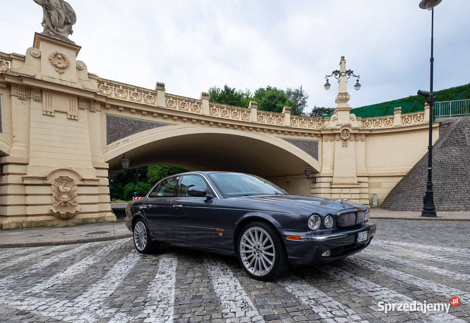 Jaguar XJR X350 z 2005 r W doskonałym stanie z elektryczne lusterka Samochody osobowe Warszawa