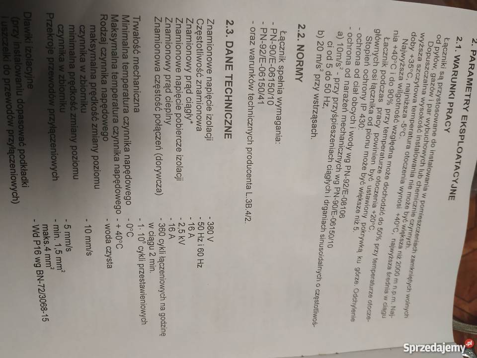 Łącznik pływakowy LPA Olkusz sprzedam