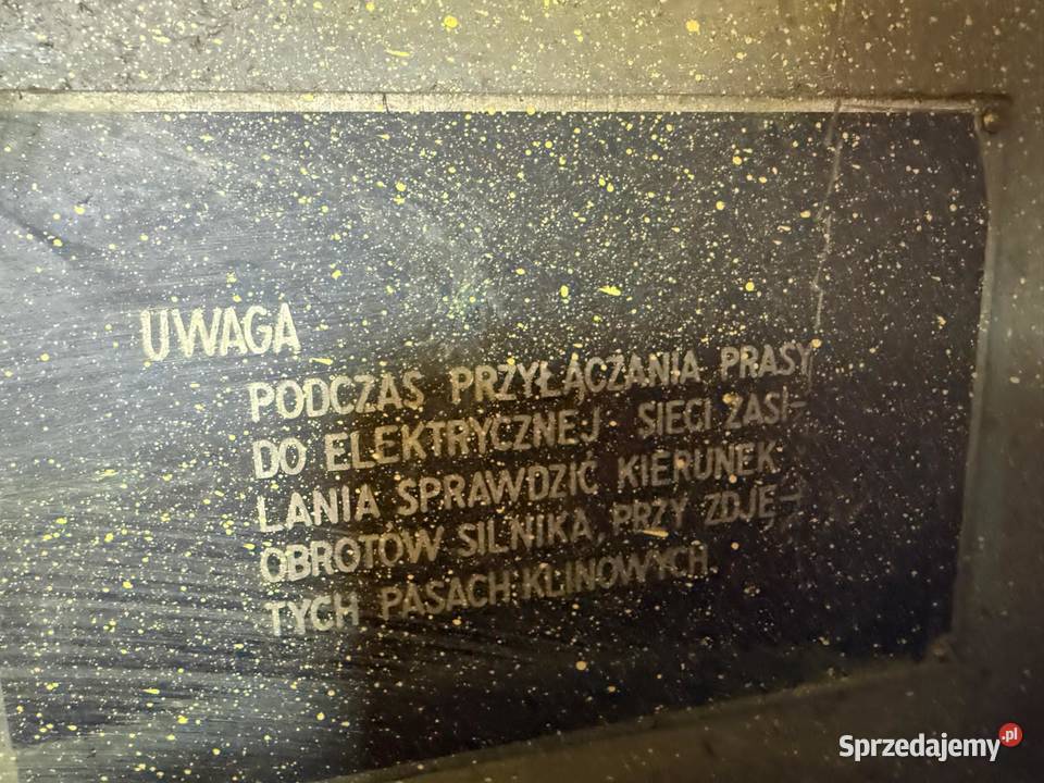 Prasa mimiośrodowa stała PMS 100 U sprzedam