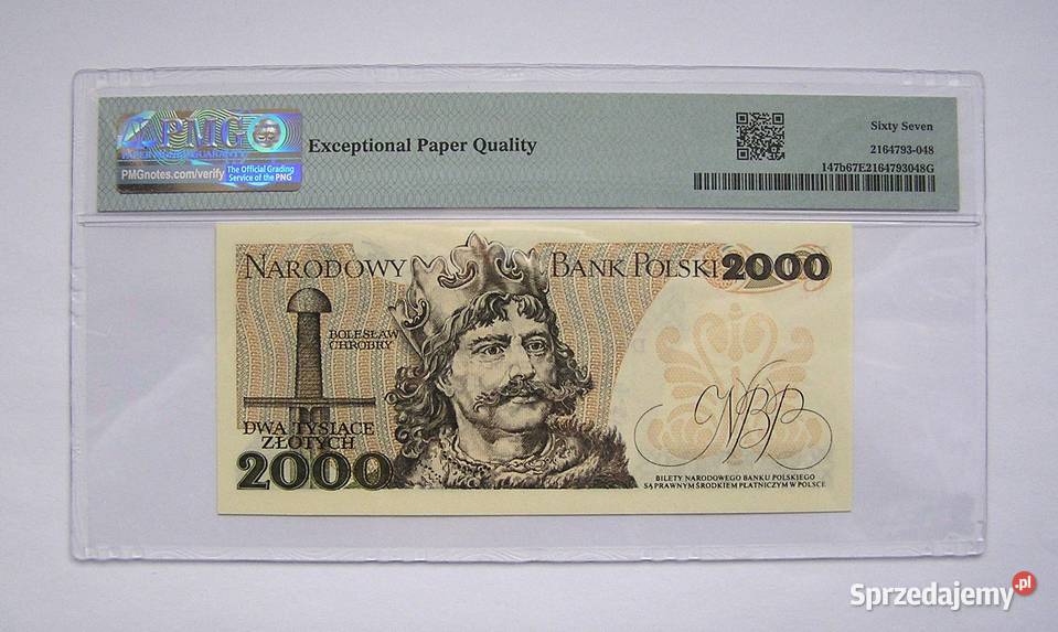 Polska 2000 1979 r Seria AK PMG 67 EPQ NOTA wielkopolskie