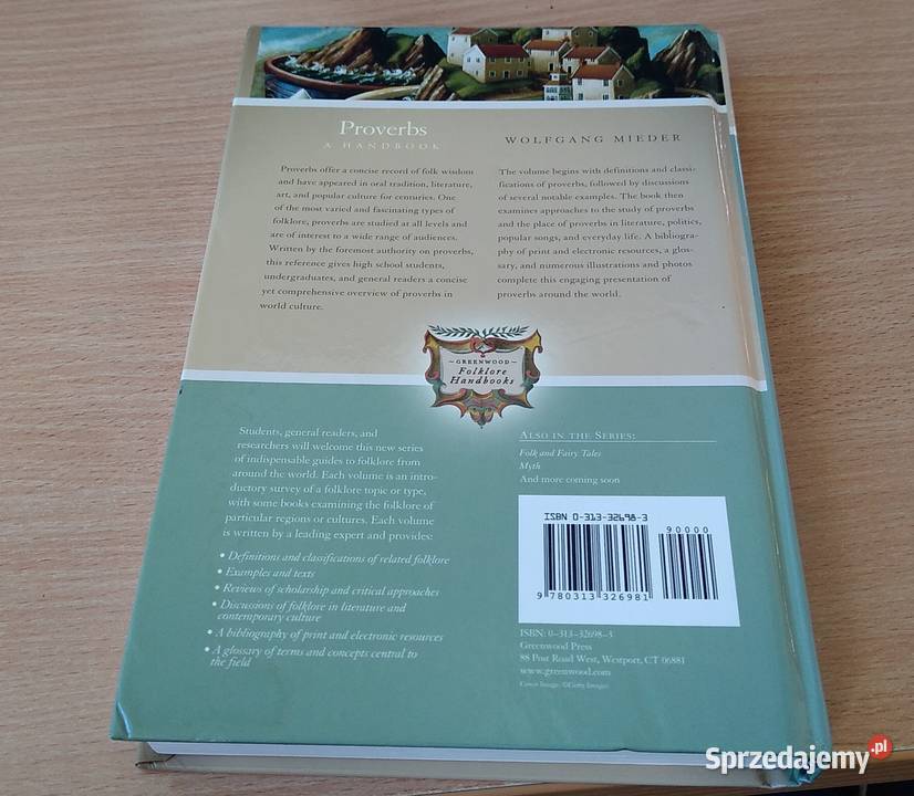 Proverbs a handbook Wolfgang Mieder filologie, językoznawstwo Gdańsk