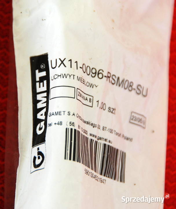 13 Uchwyt meblowy UX11 rozstaw 96 mm chrom mazowieckie Warszawa