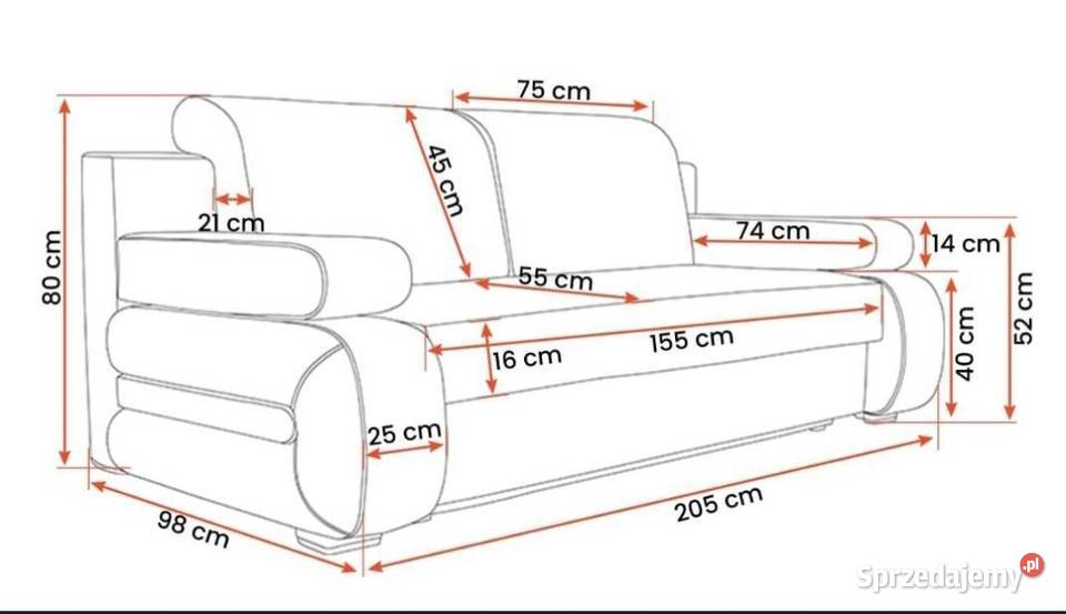 Nowoczesna kanapa Gloria Idźczak Meble nowa z 98cm Radzików Wielki