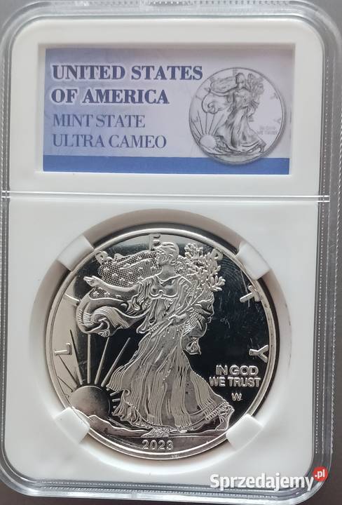 1 Dolar USA 2023 r Libertyplaterowane Slab Kopia Konin sprzedam