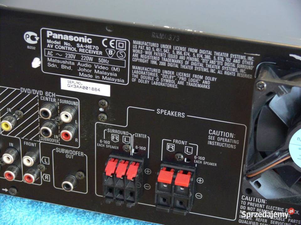 Amplituner Panasonic SAHE70 mocny WYSYŁKA Jasło