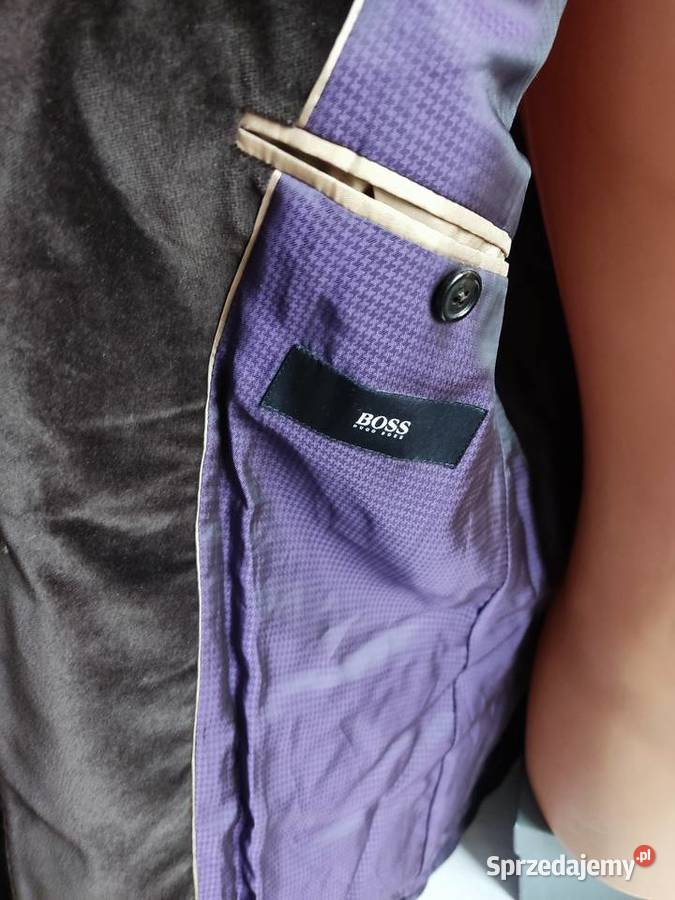 Marynarka męska Hugo Boss brązowy/beżowy Odzież wyjściowa opolskie