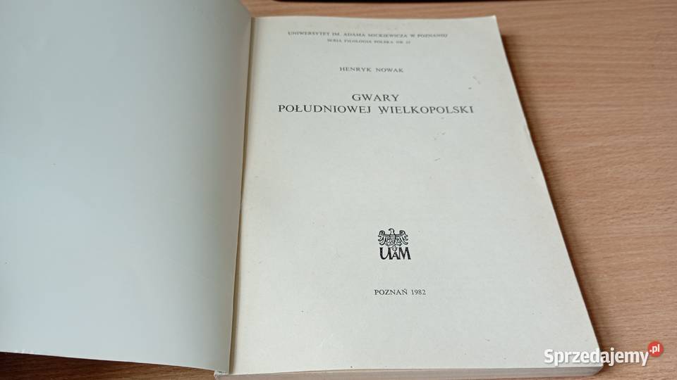 Gwary południowej Wielkopolski Henryk Nowak język polski Gdańsk
