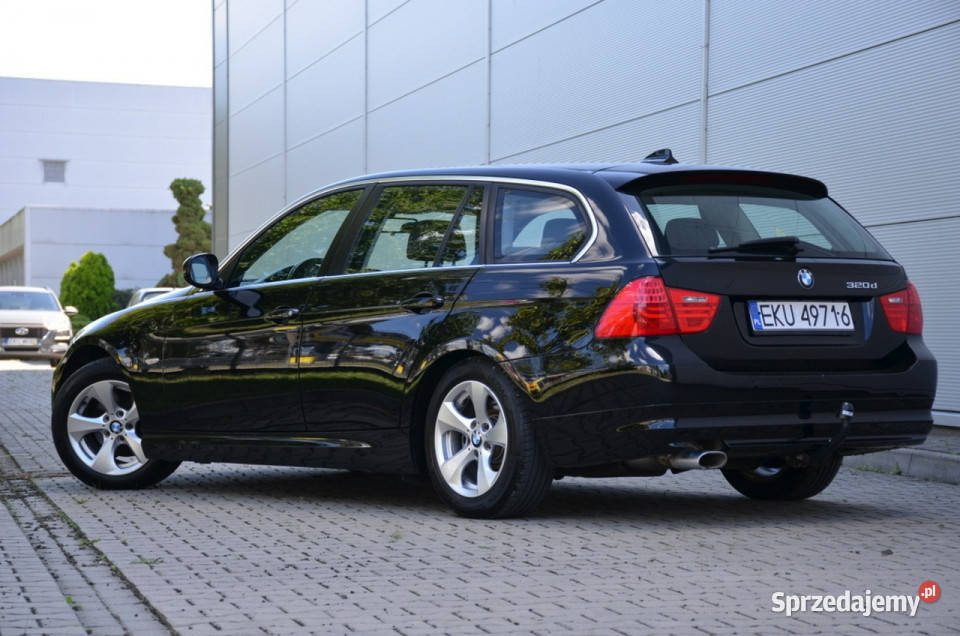 BMW 320 Czarna 320D 163 Serwis Bixenon Navi czujnik parkowania łódzkie Kutno sprzedam