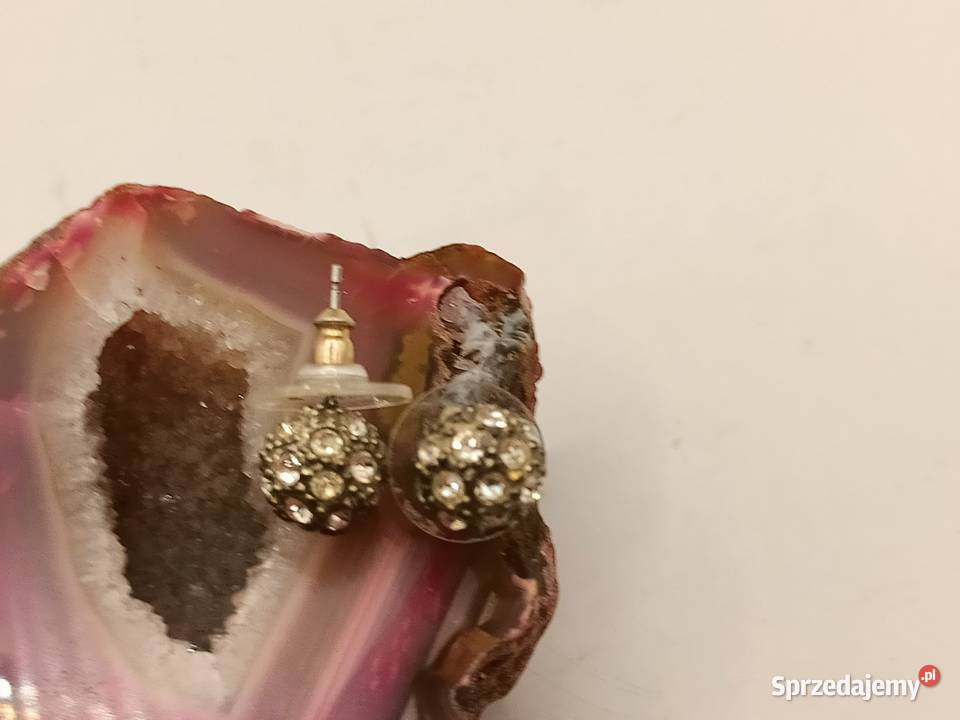 Kolczyki kuleczki z kryształkami lubelskie Zamość