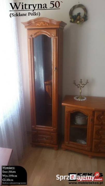Stylowa Witryna Witrynka 90 Kredensik Bekas Dąb Pozostałe Zawiercie