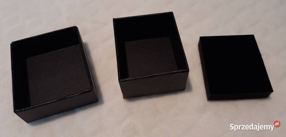 Pudełeczko na kolczyki czarne 75x63x4 Kreatywne Czeladź
