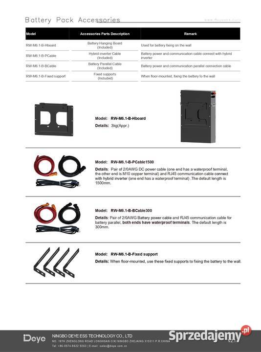 Bateria Magazyn Deye RWM61 614kWh