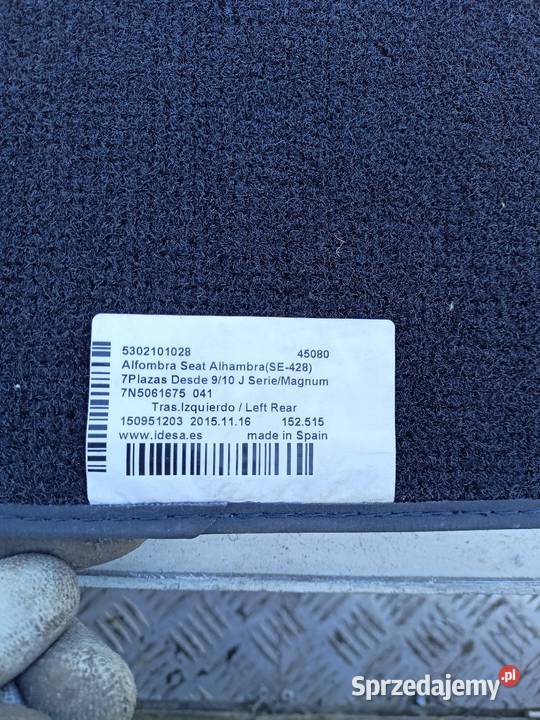 Wycieraczki welurowe AlhambraGalaxy 2012r Radomsko