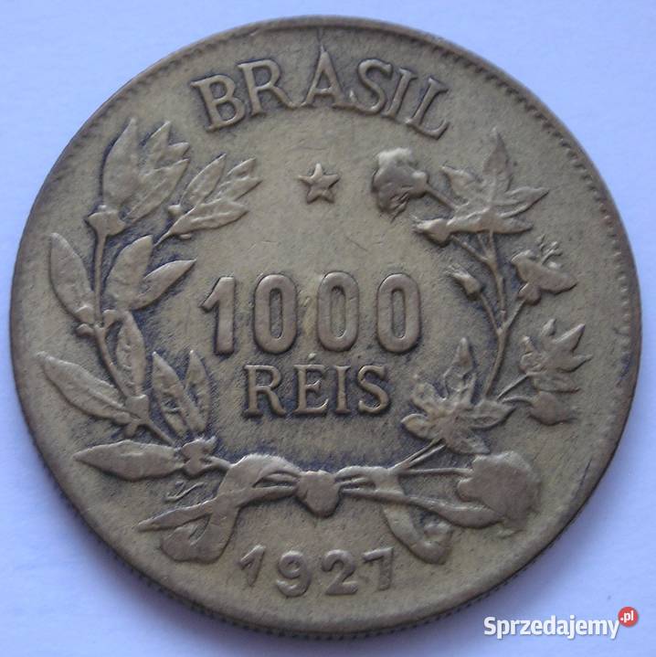 BRAZYLIA 1000 REIS 1927 Łódź