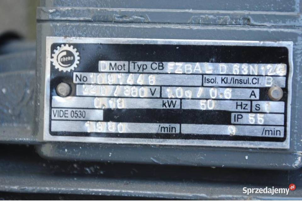 Motoredu kołnierzowy 018kw 9obr Faktura vat lubuskie Kargowa