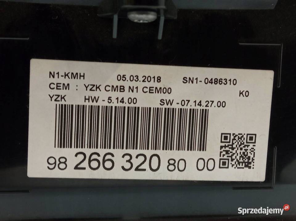 LICZNIK 9826632080 20 HDI 122 Toyota ProAce II