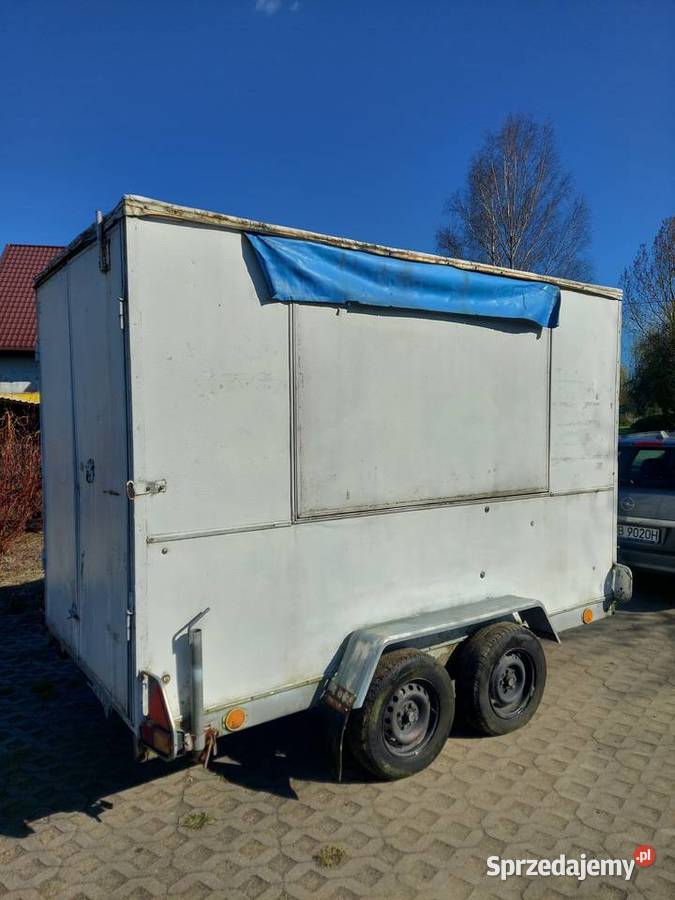 Przyczepa gastronomiczna LODY GOFRY maszyny DDR Gastronomiczne Nałęczów