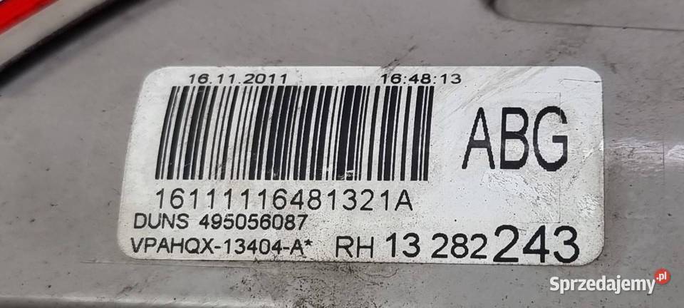 LAMPA PRAWA TYŁ OPEL ASTRA J 13282243 kujawsko-pomorskie