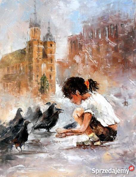 Obraz olejny 5 30x40 Kraków sprzedam