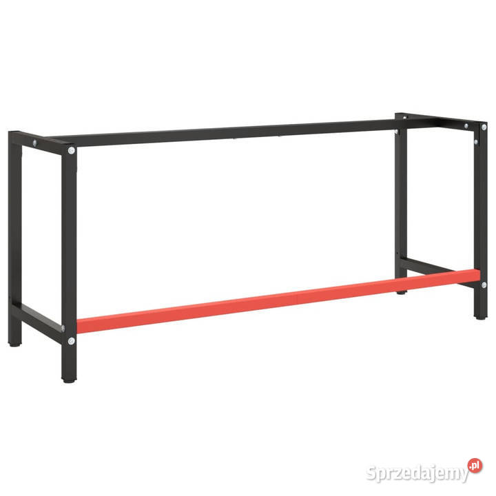 Rama do stołu roboczego czerwonoczarna 180x57x79