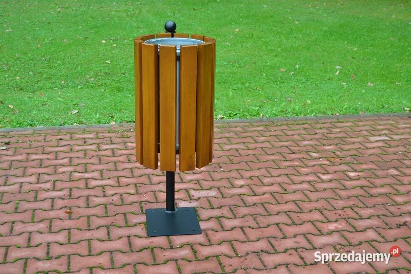 Kosz uliczny na słupku OLAF W225 35l Bydgoszcz