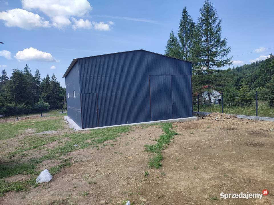 Garaż Blaszany z bramą drzwiami jednospadowy 6x5 Hale i magazyny Jędrzejów