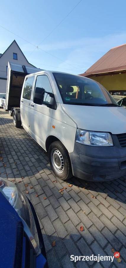 Doka t5 transporter 19 tdi kiper hak 6 osób Volkswagen opolskie Kietrz