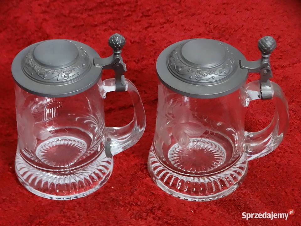 Eleganckie dwa kufle piwne o pojemności 450 ml sprzedam